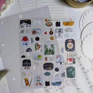 Nishi shuku Sticker seal l Scenes l Transparent sticker seals