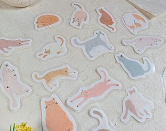 BGM Foil Cat Sticker Flakes: Planner Journal Seals (45 Pieces)