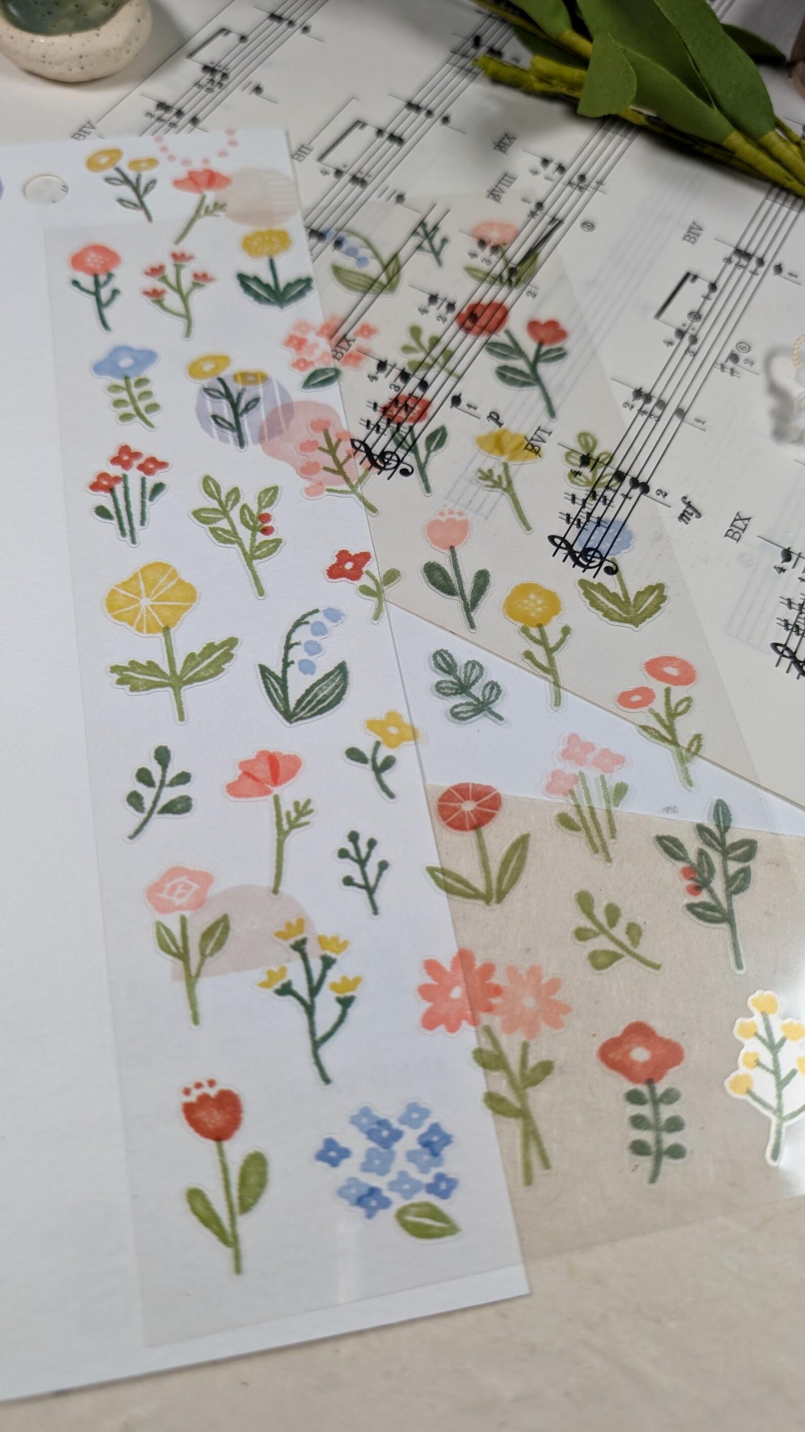 Mindwave Floral Sticker Sheet: Transparent Planner Stickers - Etsy