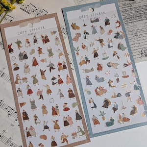 Mindwav Petit Sticker Sheet l Koji sticker sheet l Relax l People l Tiny Stickers l Planner stickers