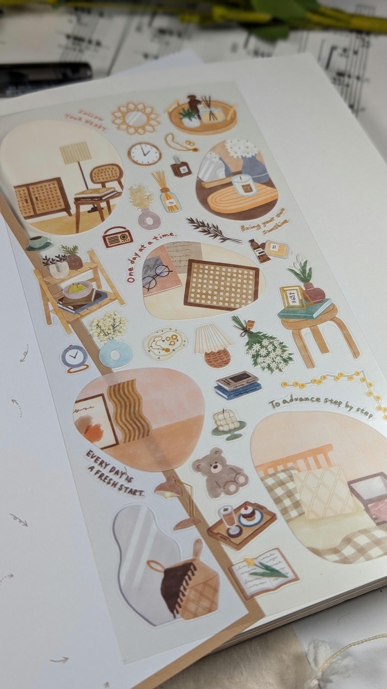 Mindwave Room Stickers: Transparent Planner Stickers for Journaling - Etsy