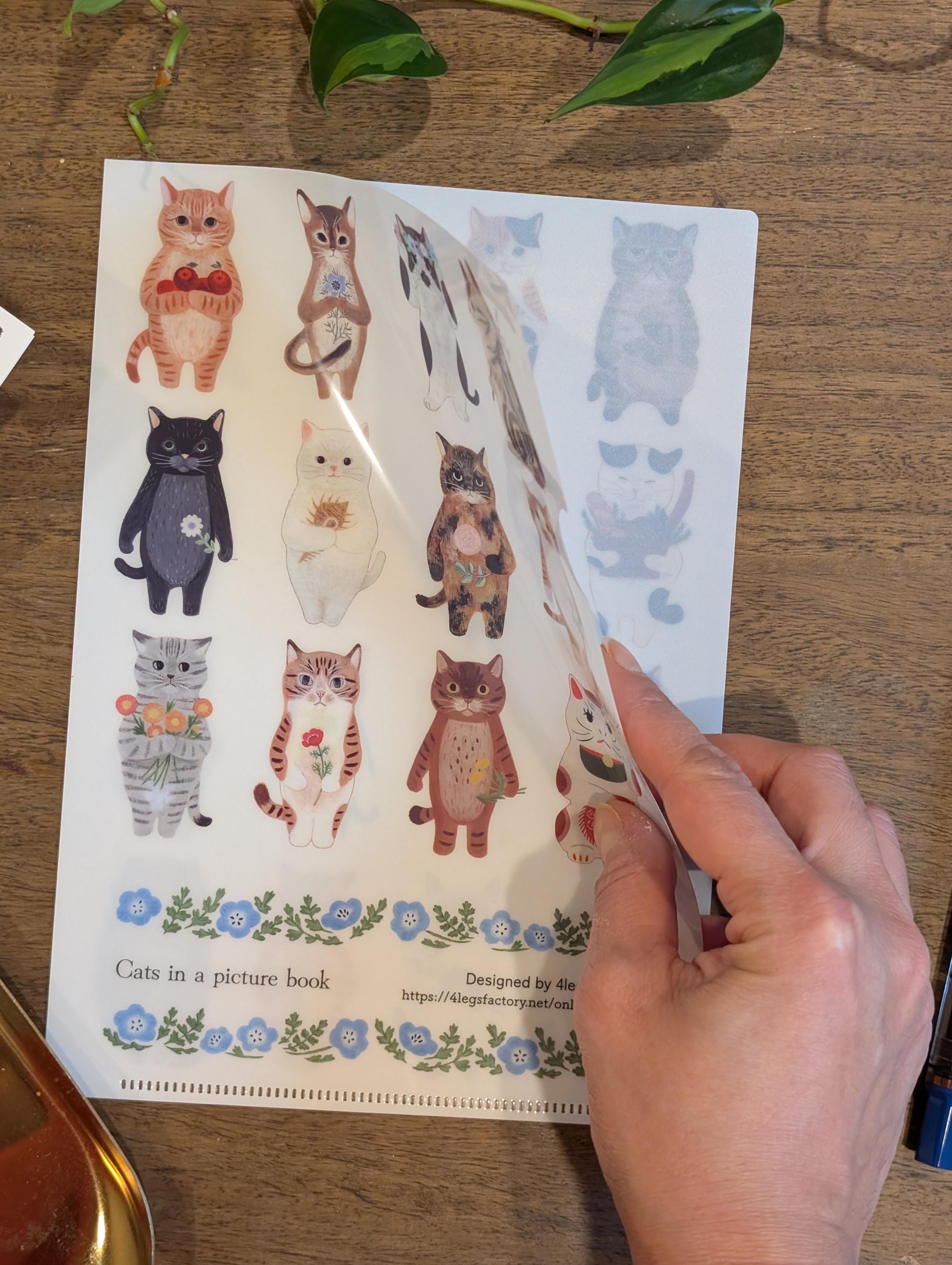 Cat File Floder Computer 4legs A5 File Folder L Clear File L Cats in a Picture Book L Cute ...