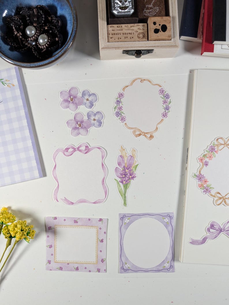 Mindwave Ribbon & Floral Sticker Flakes: Journal Planner Stickers (30 ...