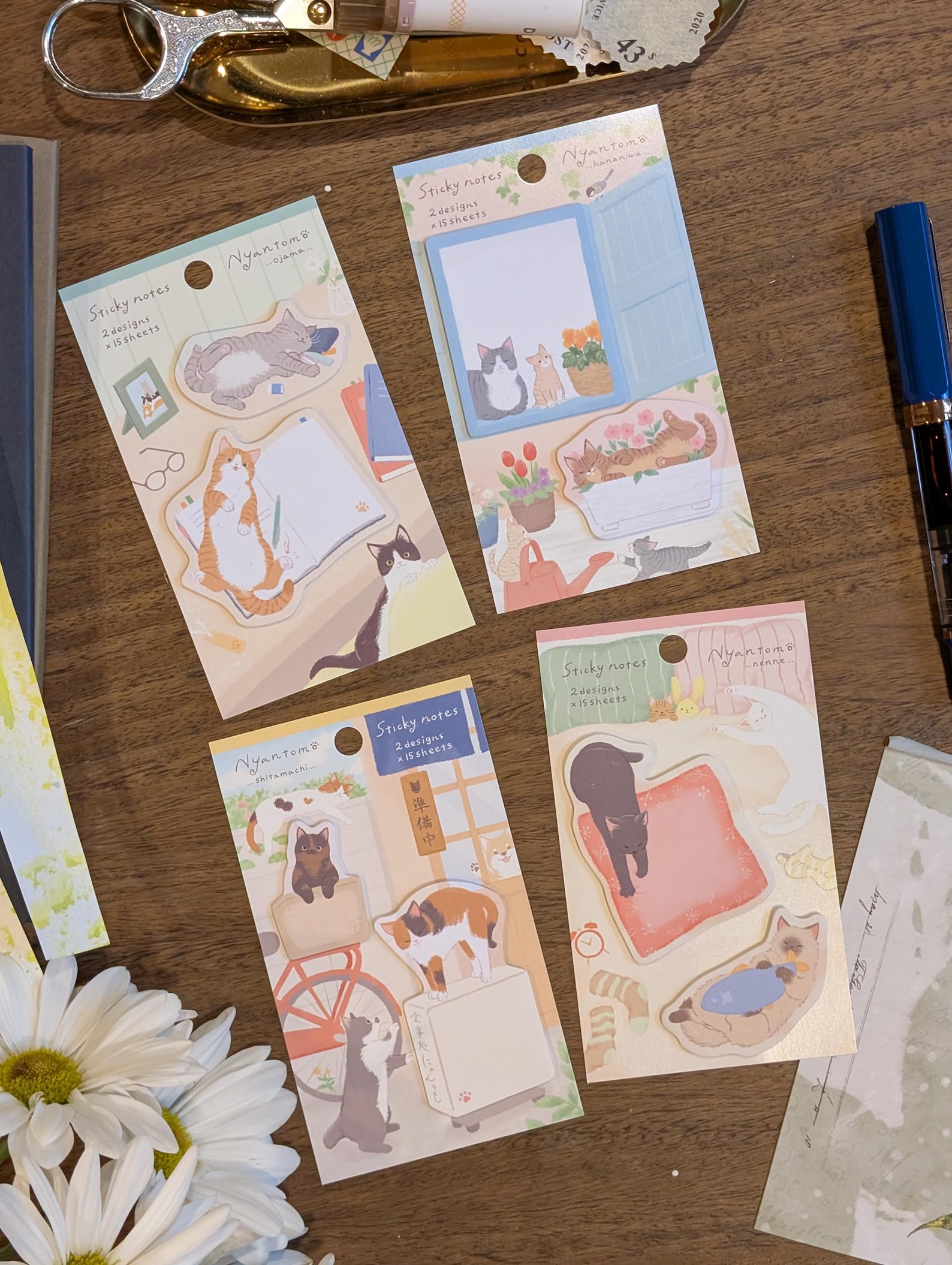 Cat Sticky Notes | Nyantomo Planner Stickers, 30 Sheets - Etsy