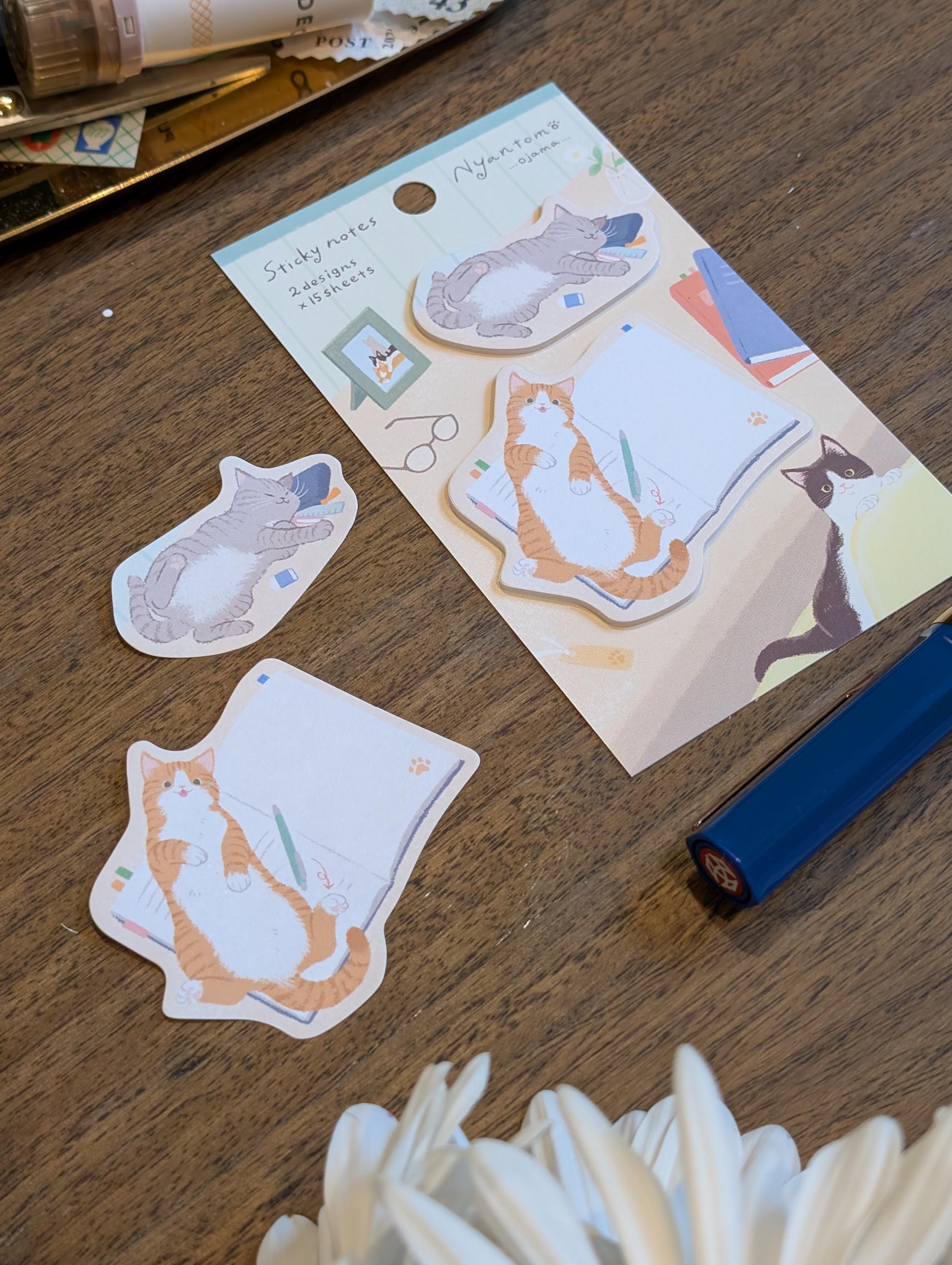 Cat Sticky Notes | Nyantomo Planner Stickers, 30 Sheets - Etsy