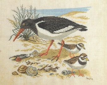 額入り鳥のブチラスタイルクロスステッチ - Etsy 日本