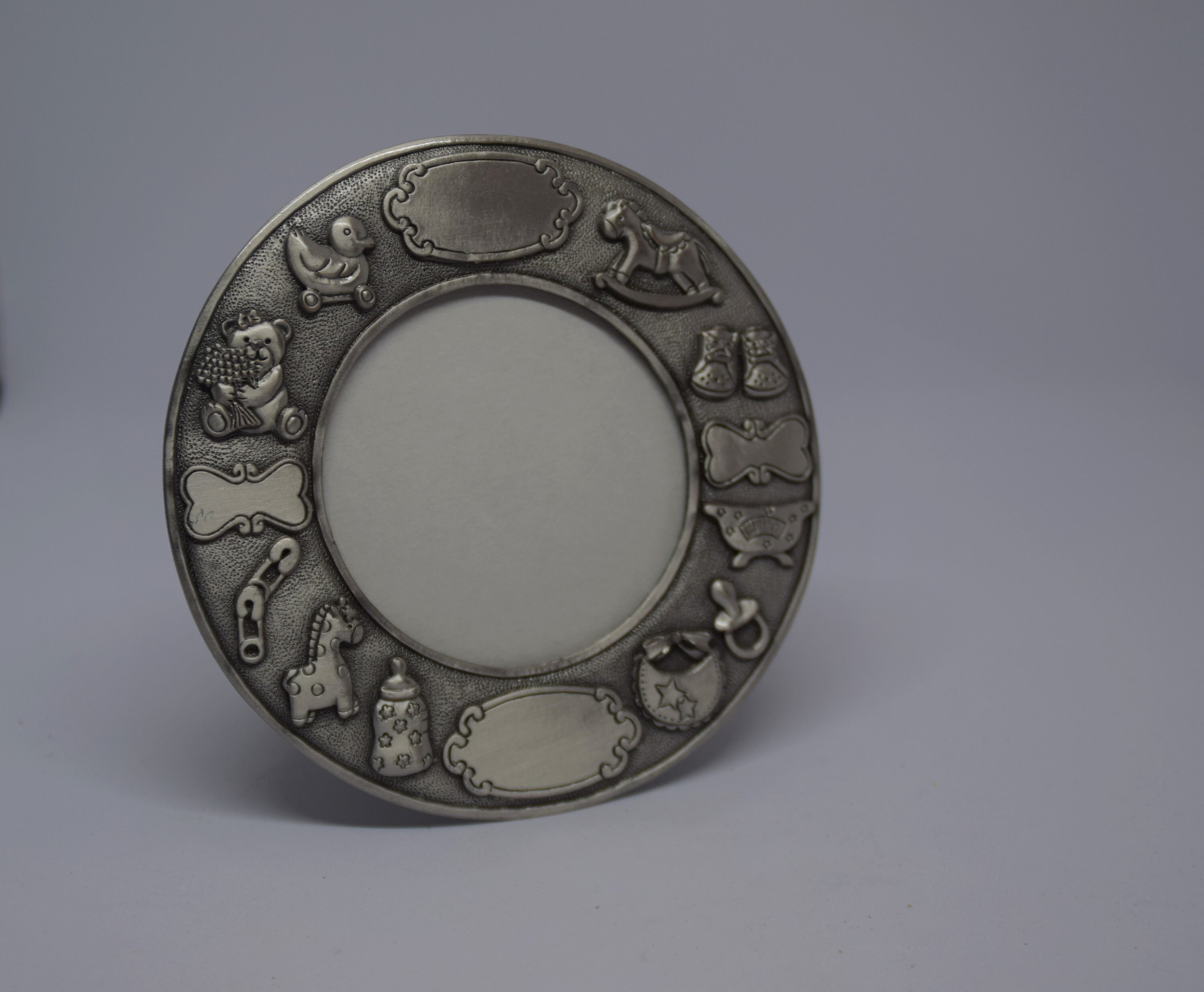 Vintage Pewter Baby Frame Ornate Pewter Frame Vintage Etsy