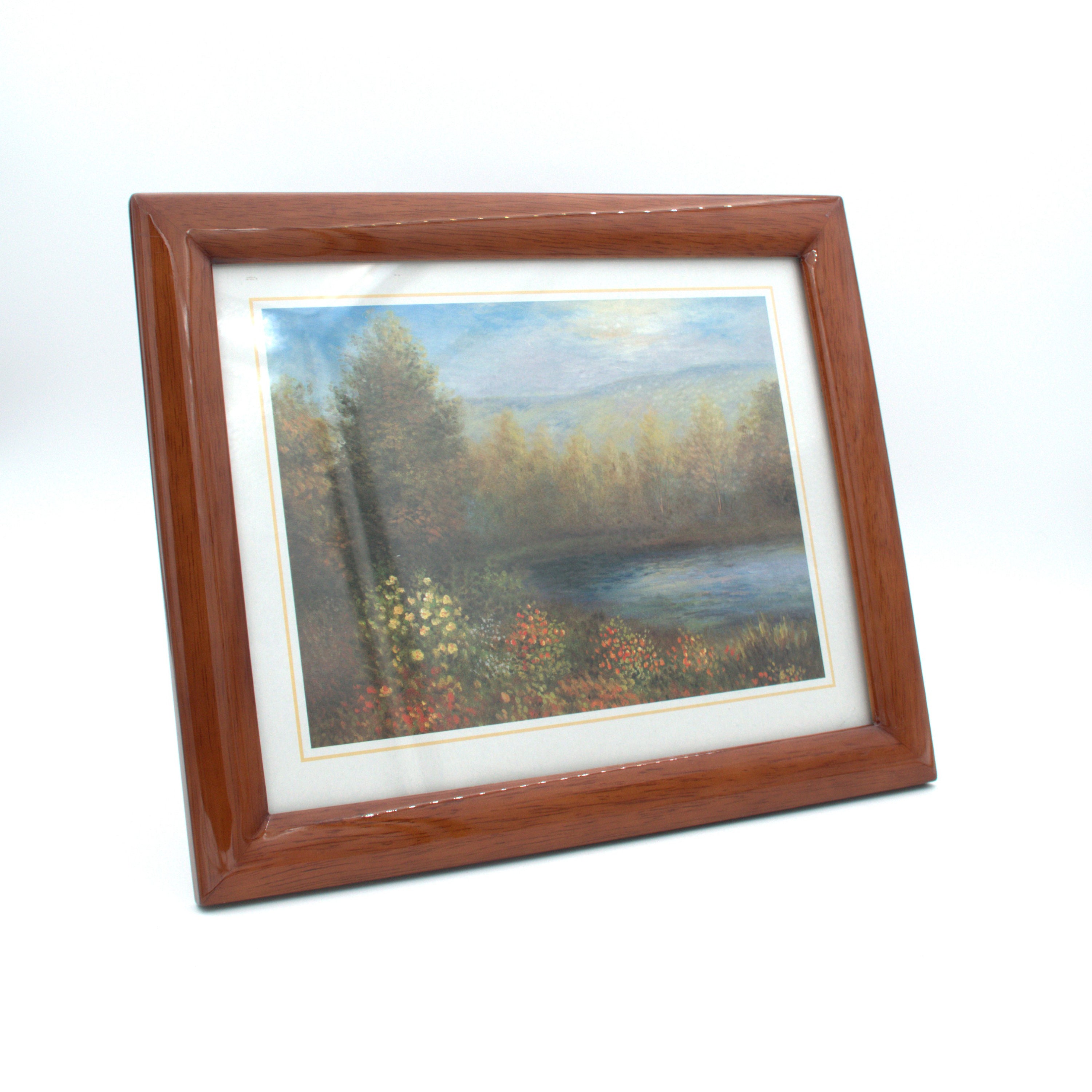 Wooden Handcrafted Mirror Frames Handmade Buy 1 Get 1 Free Engraved Teak  Wood Distressed Rustic Yellow Color 
