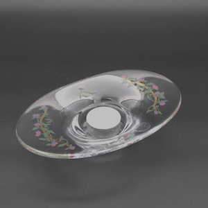 Holmegaard Denmark | Annual Christmas Candle and Tealight Holder Edition Year 2003 | Glass Plate Candle Holder | Christmas Danish Votives