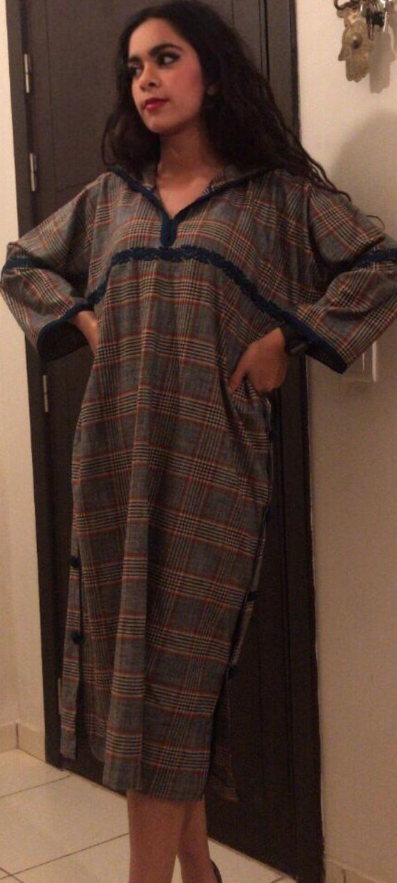 Djellaba Avec Couture Traditionnelle Marocaine Avec Coupe Kimono