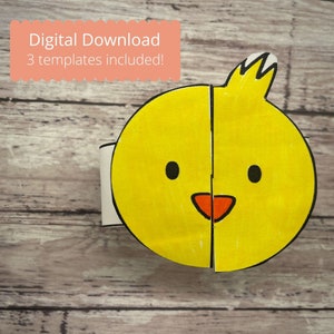 Printable Kids craft, paper bracelet, coloring page activity, INSTANT DOWNLOAD