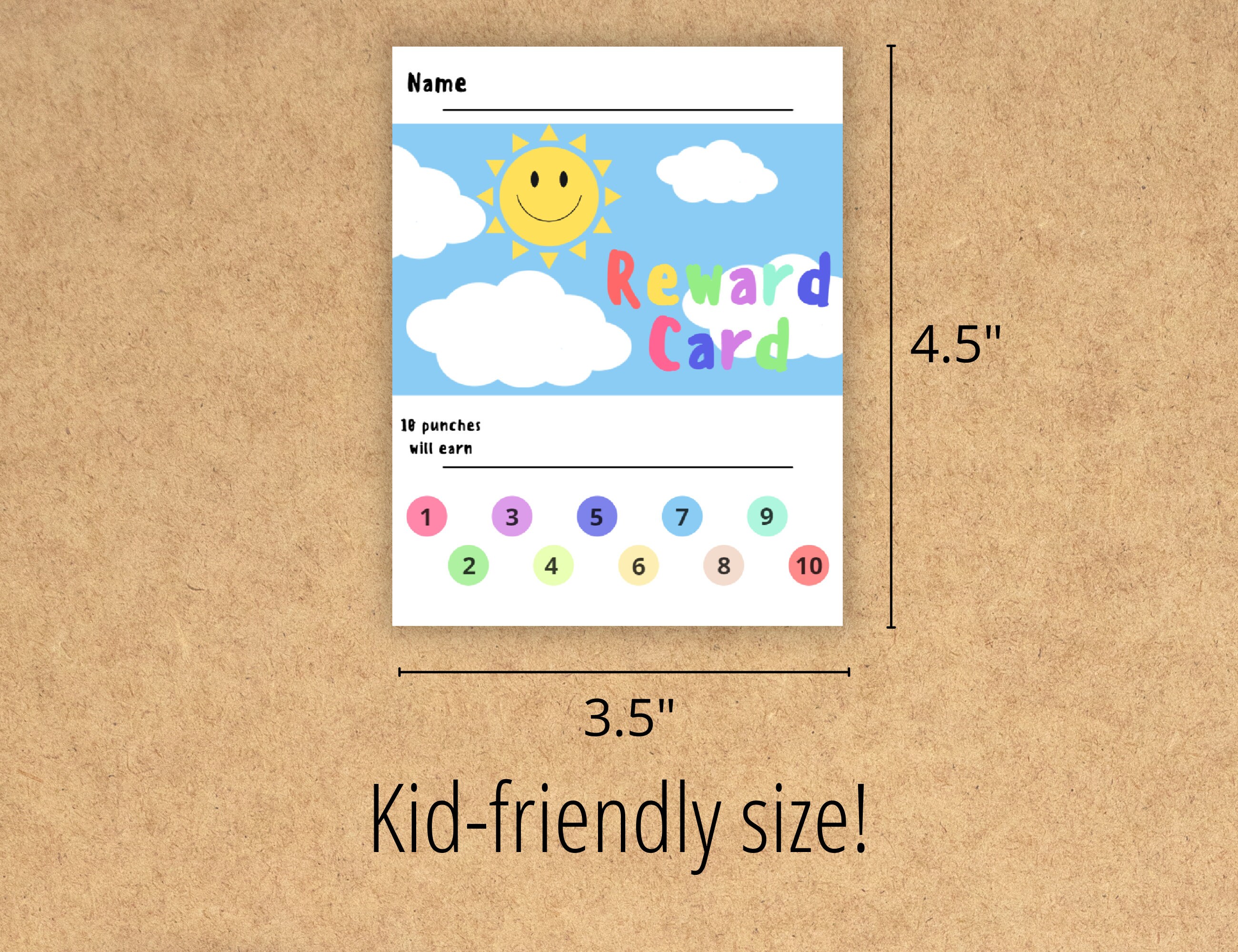 Reward Punch Card for Kids, Behavior Chart, Kids Reward Chart, INSTANT ...