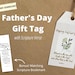 Fathers Day Gift Tag, Bible Verse, Fathers Day Printable, INSTANT ...