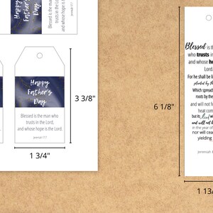 Fathers Day Gift Tag, Bible Verse, Fathers Day Printable, INSTANT ...