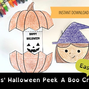 Halloween craft for kids, pumpkin activity