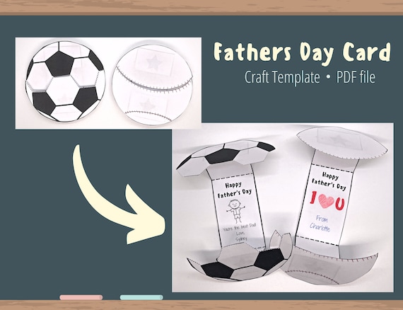 Happy Fathers Day Printable Craft for Kids Gift for Dads - Etsy