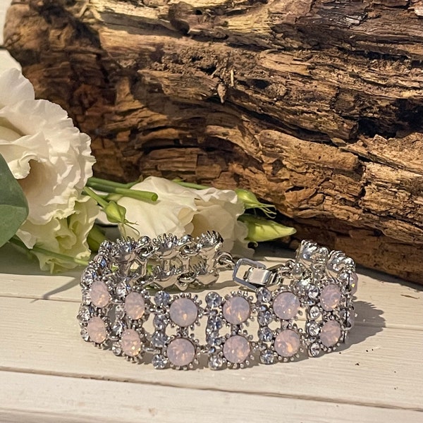 San Tropez Swarovski Pink Opal bracelet