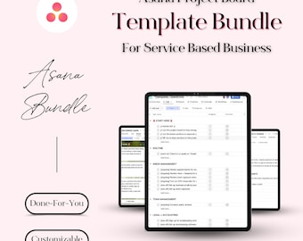 Asana Templates MEGA BUNDLE: Service-Based Business Project Management (Digital Download