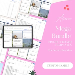 Asana Templates Mega Bundle for Service Based Business | Asana Project Management Software