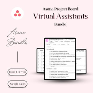 Asana Project Board Template Bundle for Virtual Assistants | Task Management for Service Business Owners