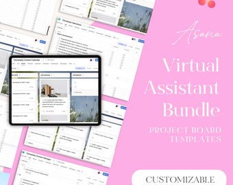 Virtual Assistant Asana Templates Bundle | Task Management System | Asana Board Templates