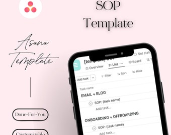 Plantilla de tablero de proyecto SOP de Asana: Optimización de operaciones