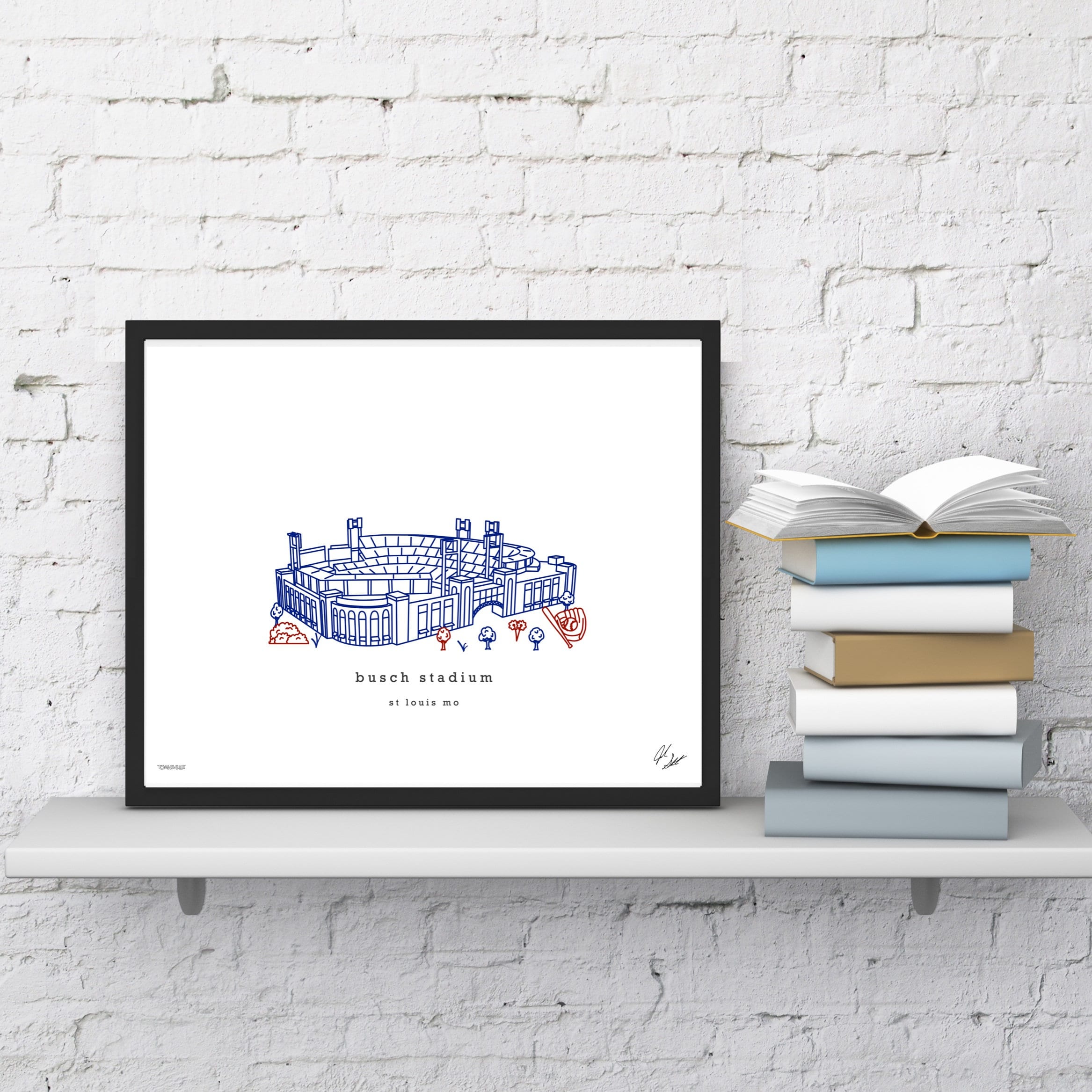 Busch Stadium Illustration Stadium Gift Wall Art - Etsy