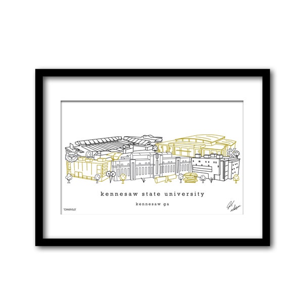 Kennesaw State University Illustration Graduation Gift Wall Art