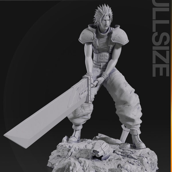 Zack Fair - Final Fantasy VII - Tabletop Miniatures for Gaming or Painting, by Nom-Nom Figures