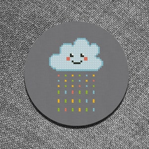 Cross Stitch Pattern Cloud Smile Instant Download PDF Counted Chart