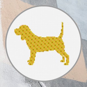 Cross Stitch Pattern Beagle with Ornament Instant Download PDF Counted Chart