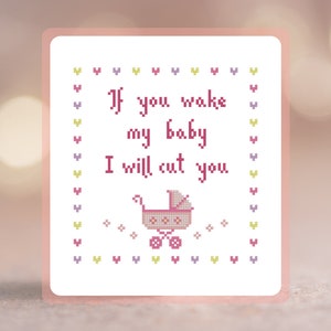 Cross Stitch Pattern Baby Girl Instant Download PDF