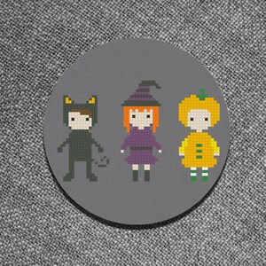 Kreuzstich Anleitung Halloween Freunde Sofort Download PDF Zählvorlage