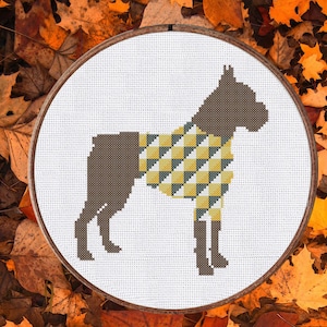 Cross Stitch Pattern Boxer dog Instant Download PDF Counted Chart