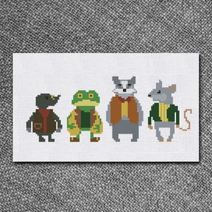 Cross Stitch Pattern Wind in the willows Instant Download PDF Counted Chart