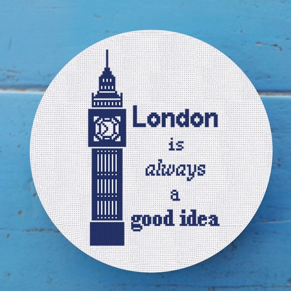 Cross Stitch Pattern London is always a good idea Instant Download PDF Counted Chart