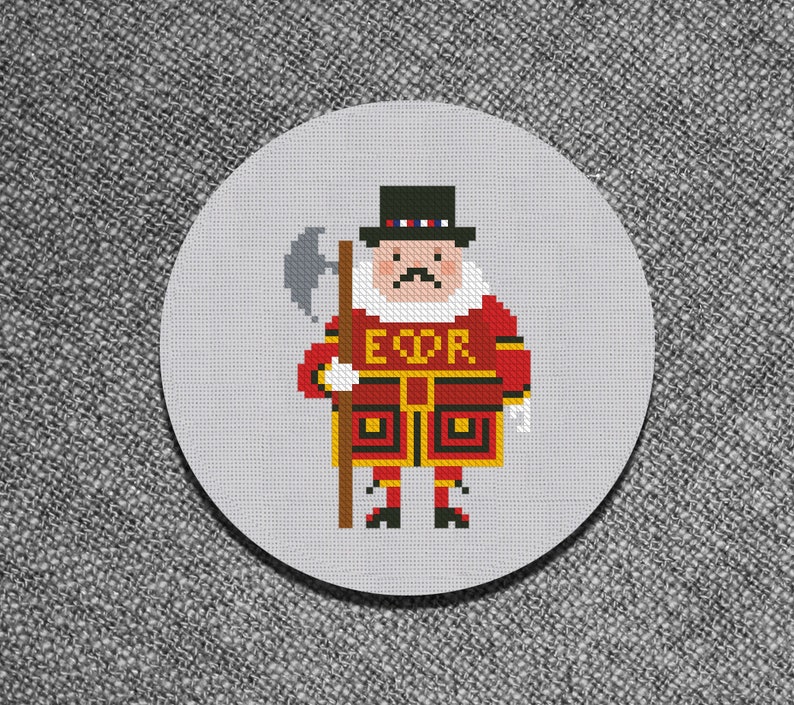 Cross Stitch Pattern Beefeater Instant Download PDF Counted Chart Etsy