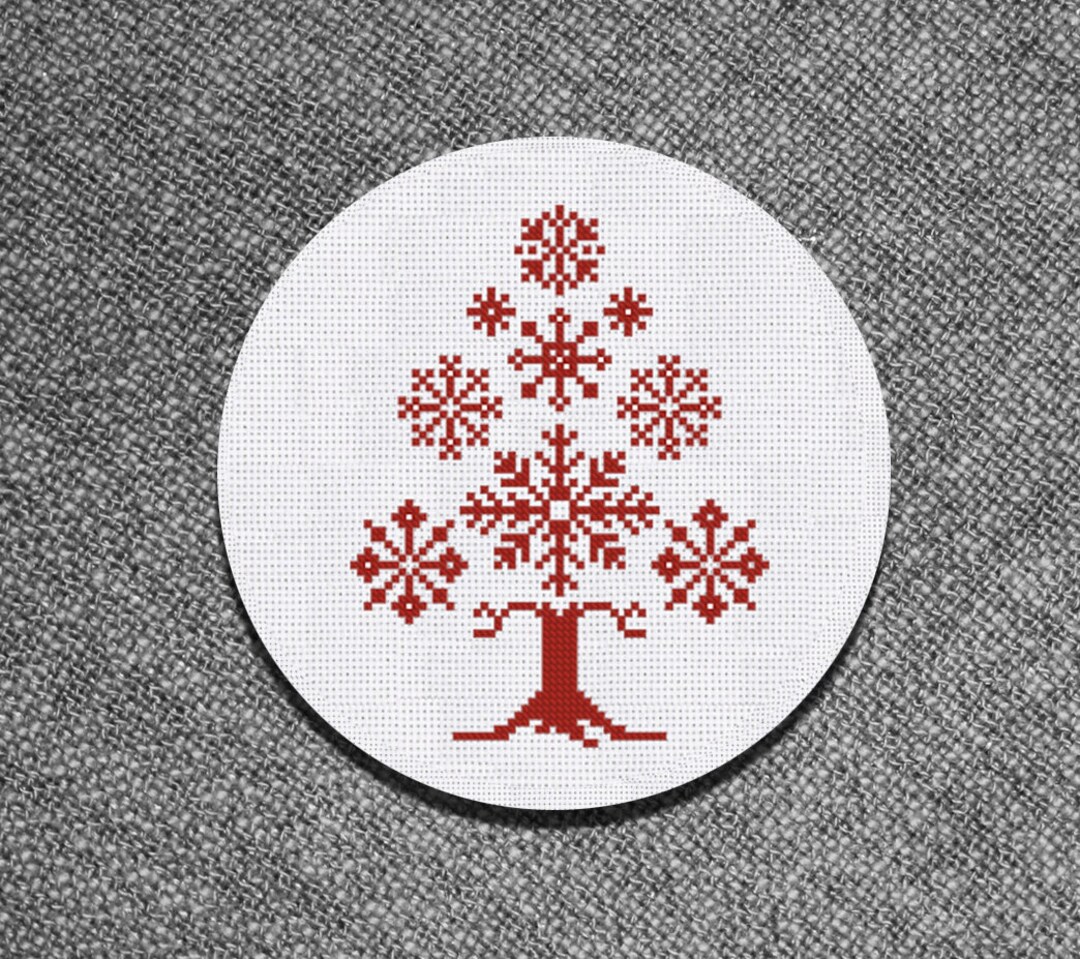 Cross Stitch Pattern Snowflake Sampler Tree Instant Download PDF