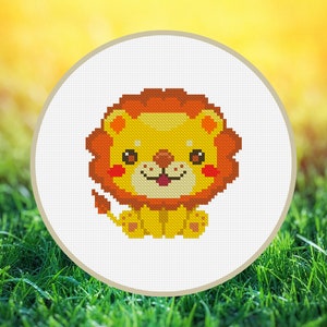 Kreuzstichvorlage Lion Cub Sofort Download PDF Zähltabelle
