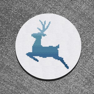 Cross Stitch Pattern Jumping Deer Instant Download PDF Counted Chart