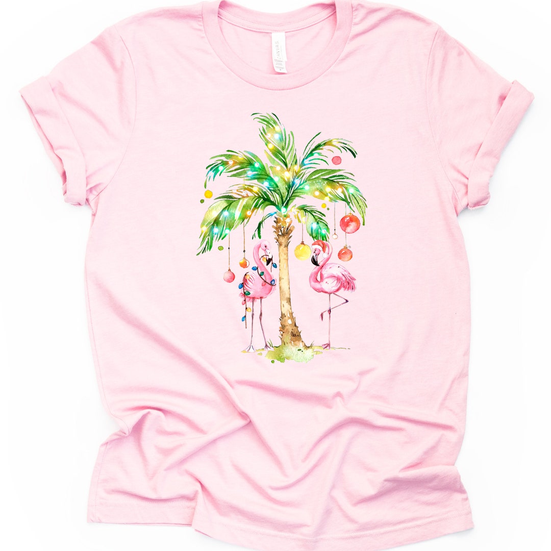 Christmas Pink Flamingo Shirt, Pink Christmas, Pink Flamingo Christmas