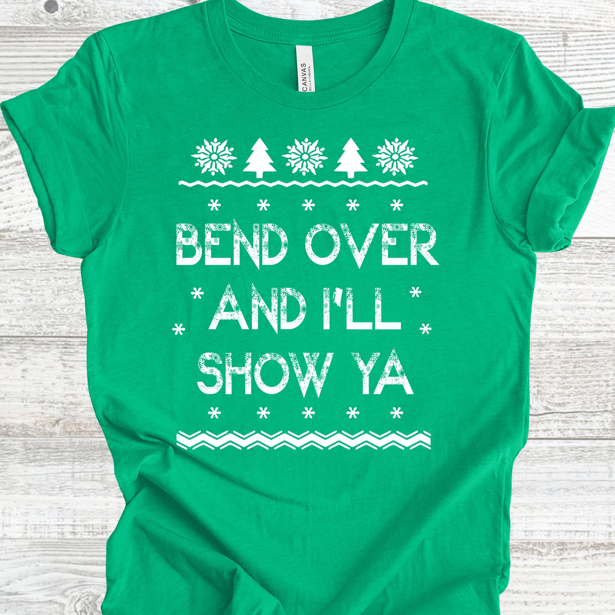 Bend Over and I'll Show Ya Christmas Vacation Shirt, Christmas Movie Quote, Ugly Sweater Design