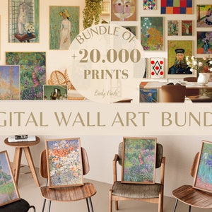 20,000+ Printable Vintage Art Prints for Home Decor - Eclectic Gallery Set - MEGA BUNDLE 20,000+ Art Prints Set Eclectic Gallery Wall Decor