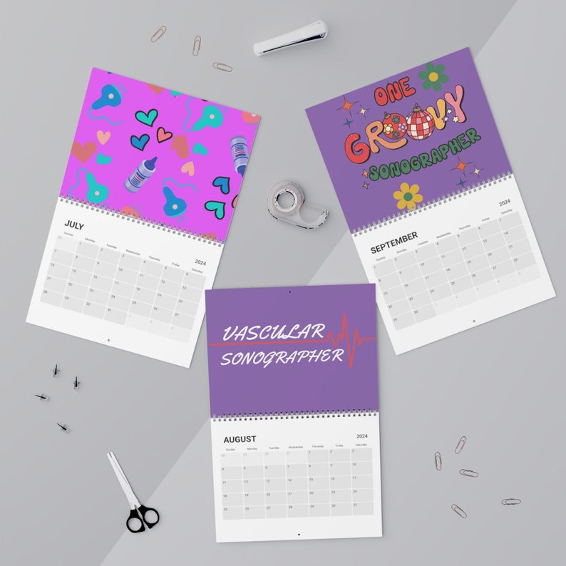 2024 Calendar, Sonographer's Calendar 2024, Ultrasound Tech Gift