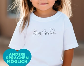 Ich werde große Schwester T-Shirt – Big Sis 2024 Shirt – Big Sister T-Shirt für Mädchen