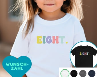 Birthday shirt girl number English in letters colorful - Finally 3,4,5,6,7,8,9 years T-Shirt - T-Shirt Birthday Girl