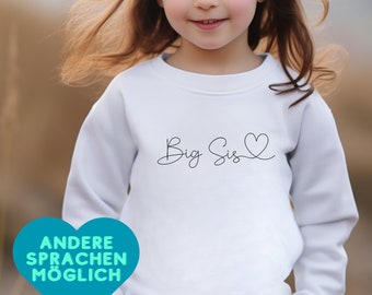 Ich werde große Schwester Sweatshirt – Big Sis Pullover – Big Sister 2024 Sweater für Mädchen