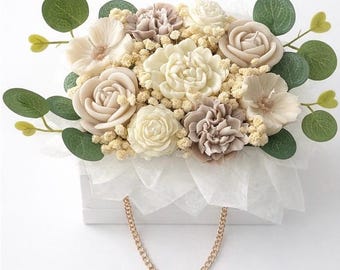 Bouquet of scented soy wax candles / flowers gift / birthday/ anniversary / flower candles