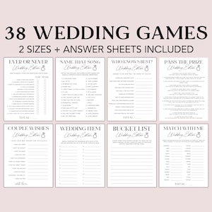 Editable Wedding Games Bundle, Wedding Table Activity, Wedding Games Cocktail Hour, Ice Breaker Wedding Games Canva Template, WP1 image 2