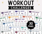 30 Workout Challenge Bundle: 30 Day Fitness Planner, Workout Tracker, Weight Loss Tracker (PDF)